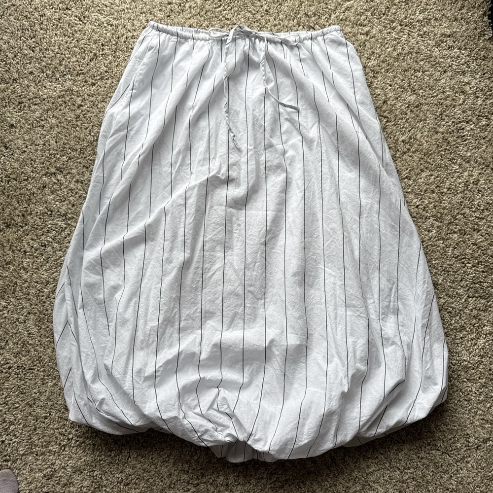 *SOLD White Striped Women's Skirt